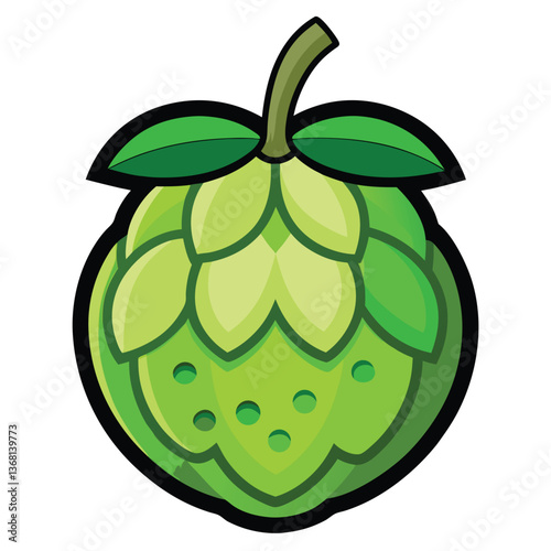 custard apple fruits vector art-illusion 