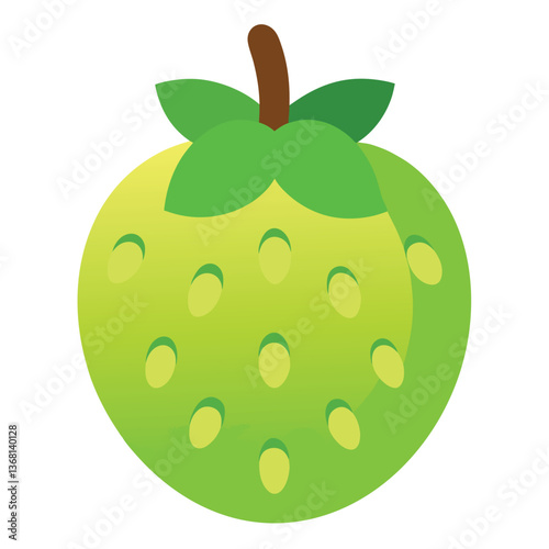 custard apple fruits vector art-illusion 