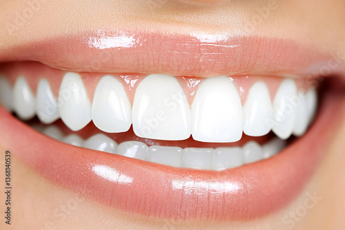close up of a woman mouth with a teeth