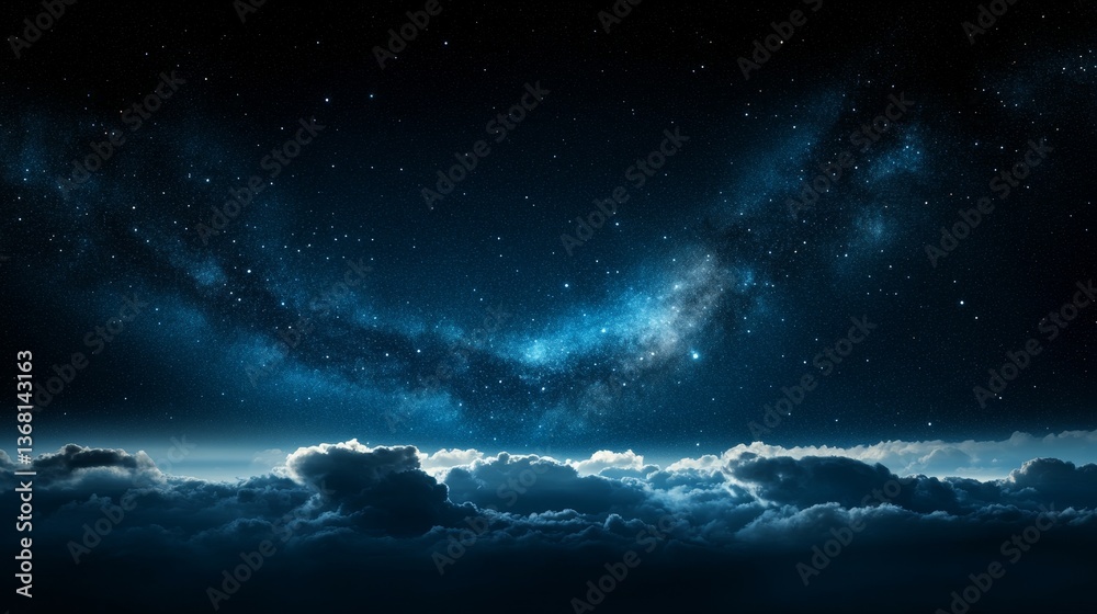 Obraz premium Cosmic wonders of the universe a celestial journey through the night sky observing the milky way and beyond