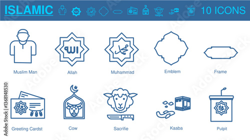 islamic icon vector illustration concept