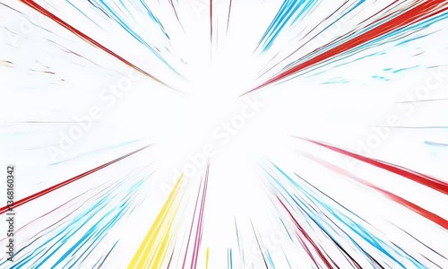 Colorful Radial Lines Explosion Burst Illustration Background