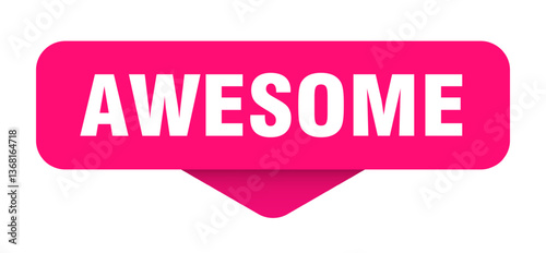 awesome sticker. awesome sign on transparent background