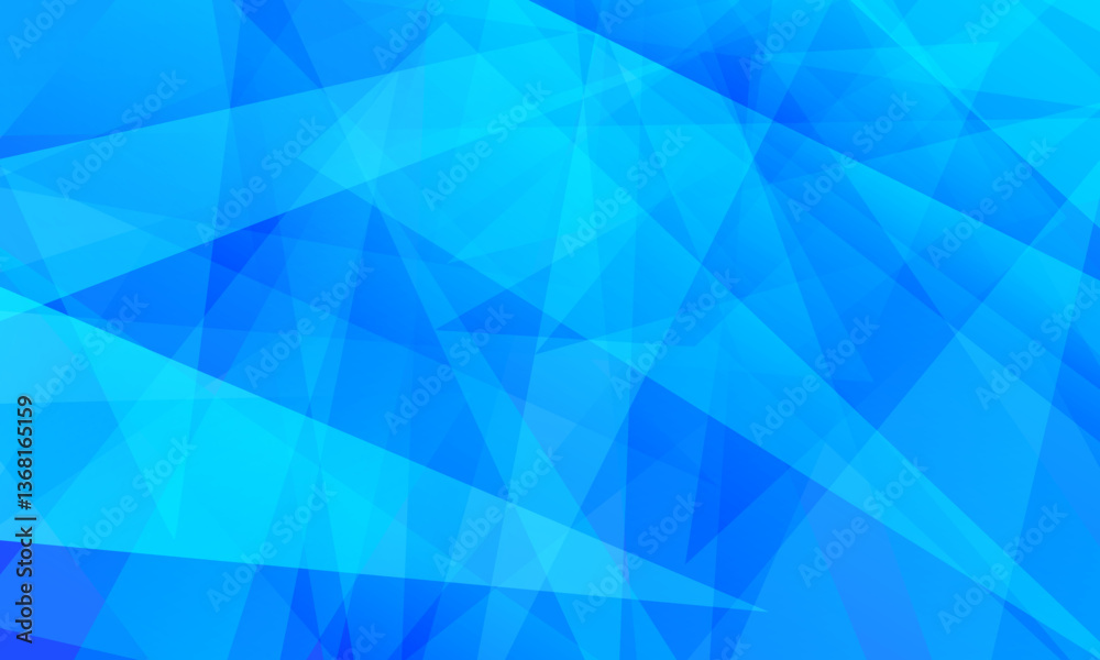 Fototapeta premium abstract blue fractal geometric triangle polygon shape background