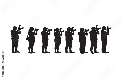 DSLR Photography Scene with People Shooting