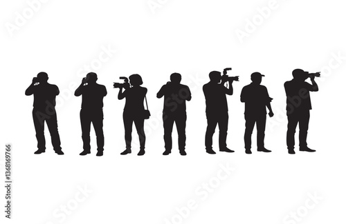Group Taking Pictures with Professional DSLR