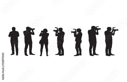 Group of Photographers Holding DSLR