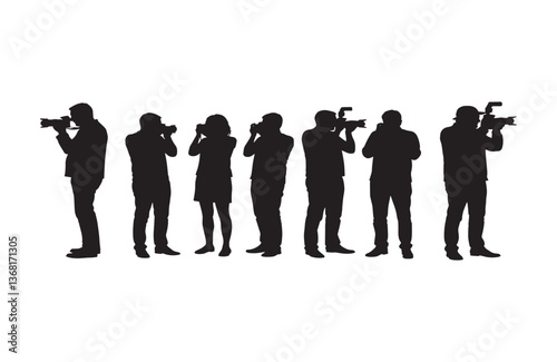 DSLR Photographer Group Taking Pictures