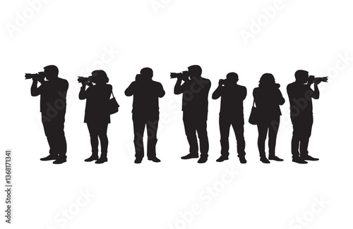 DSLR Photographer Group Taking Pictures