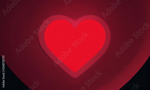 Red Heart Animation on Dark Background Illustration