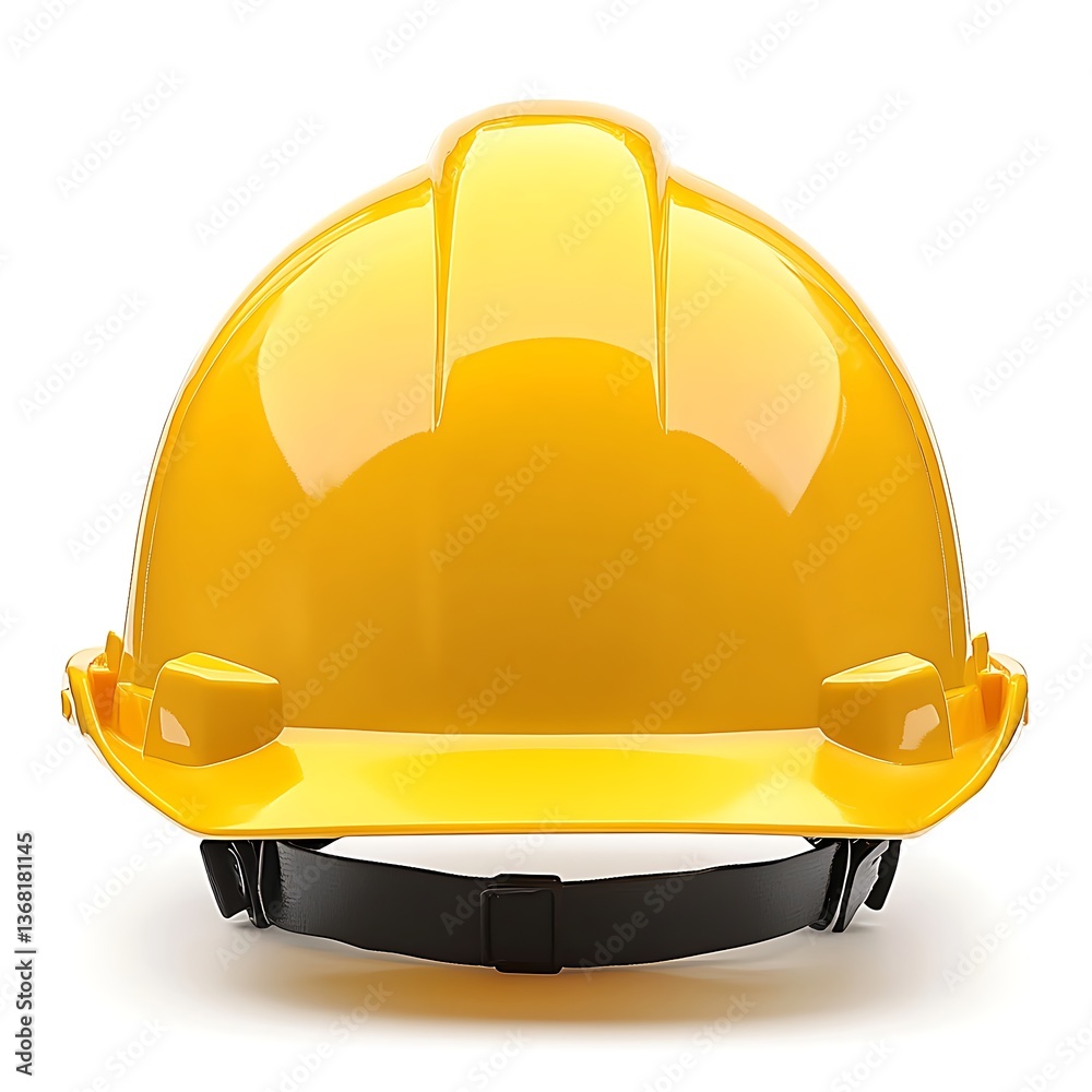 custom made wallpaper toronto digitalfront view of a sturdy yellow hard hat essential safety gear for construction and industrial professionals isolated