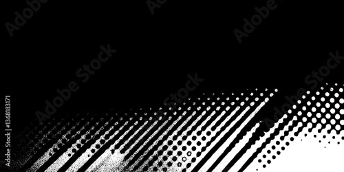 Abstract Geometric Dot Pattern with Gradient Lines and Seamless Vector Design