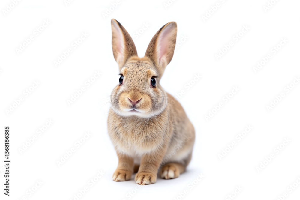 brown rabbit sitting on top of a white surface brown rabbit sitting on top of a white surface