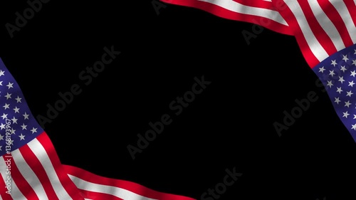 American Waving Flags On Alpha Loop