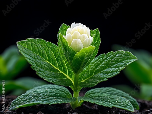 Mint Sprout Close-up