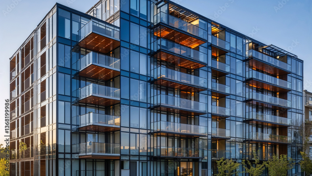 Obraz premium Solar-Powered Apartment Complex
