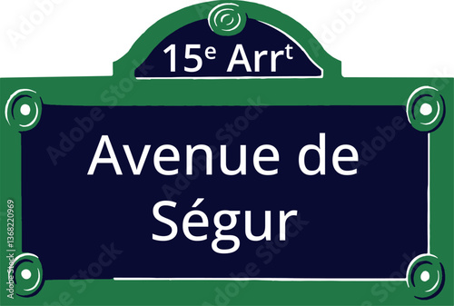 15e Arrt, Elegant Parisian Street Sign