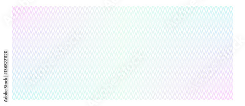 Guilloche pattern. Vector background with cheque watermark for certificate, diploma and currency design. Watercolor texture for chevrons in soft color for gift voucher, ticket, check, money, banknote