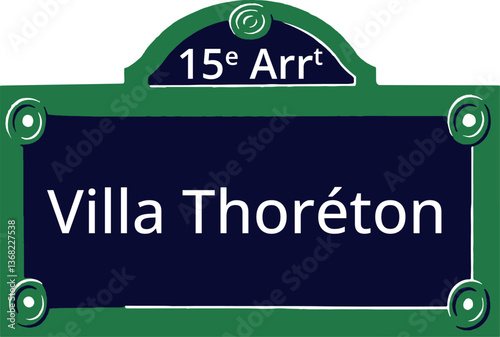 15e Arrt, Elegant Parisian Street Sign