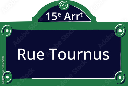 15e Arrt, Elegant Parisian Street Sign