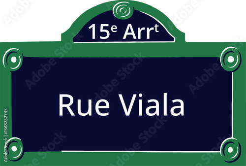 15e Arrt, Elegant Parisian Street Sign