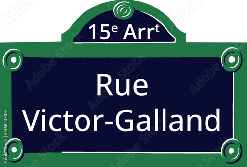 15e Arrt, Elegant Parisian Street Sign