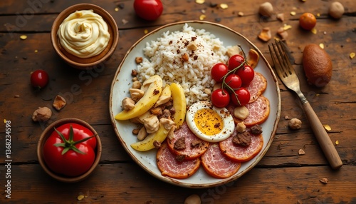 Wallpaper Mural Delicious plate of assorted meals. Torontodigital.ca