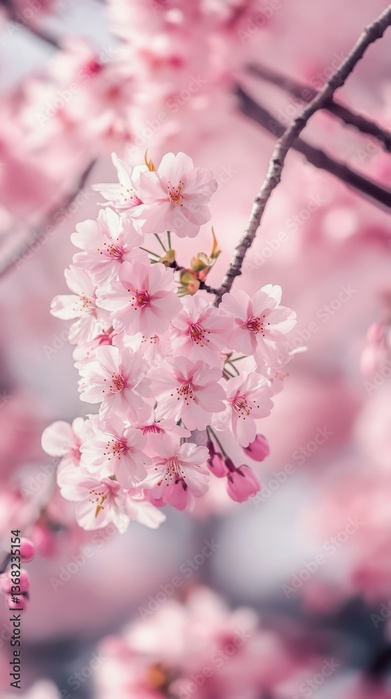 Obraz premium Cherry Blossoms in Full Bloom