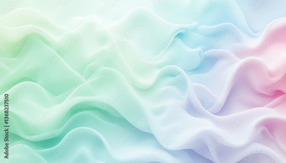 Obraz premium Soft pastel fabric texture with flowing patterns.