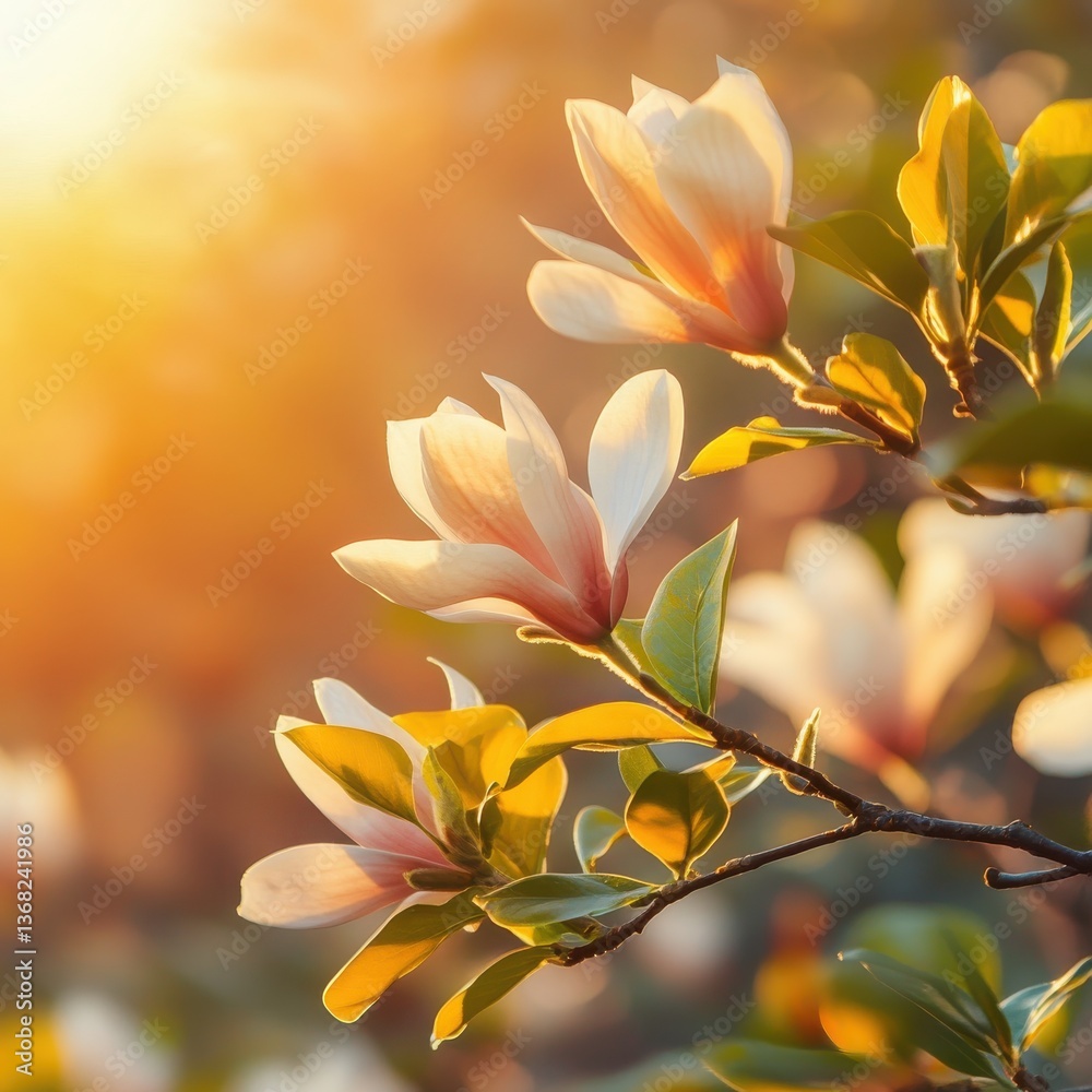 Fototapeta premium A floral close-up reveals the detailed beauty of natural textures in spring.