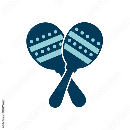Vector Illustration of Maracas - Percussion Musical Instrument Icon