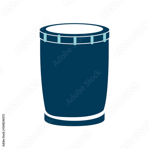 Vector Illustration of a Conga Drum - Percussion Musical Instrument Icon