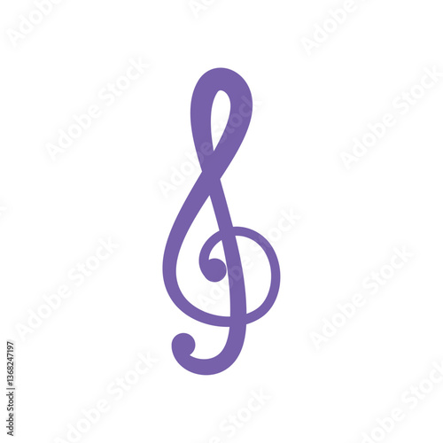 Vector Illustration of a Treble Clef - Musical Symbol Icon