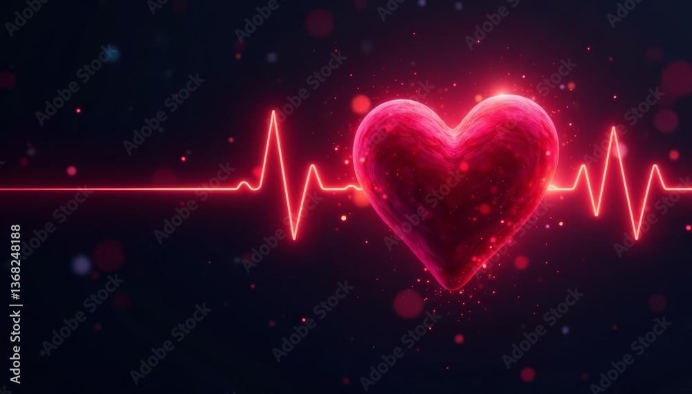 Black abstract background with pulsing heart and glowing energy waves, technology, black background Black abstract background with pulsing heart and glowing energy waves, technology, black background