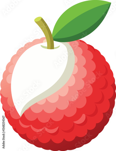 vector illustration of an Lychee