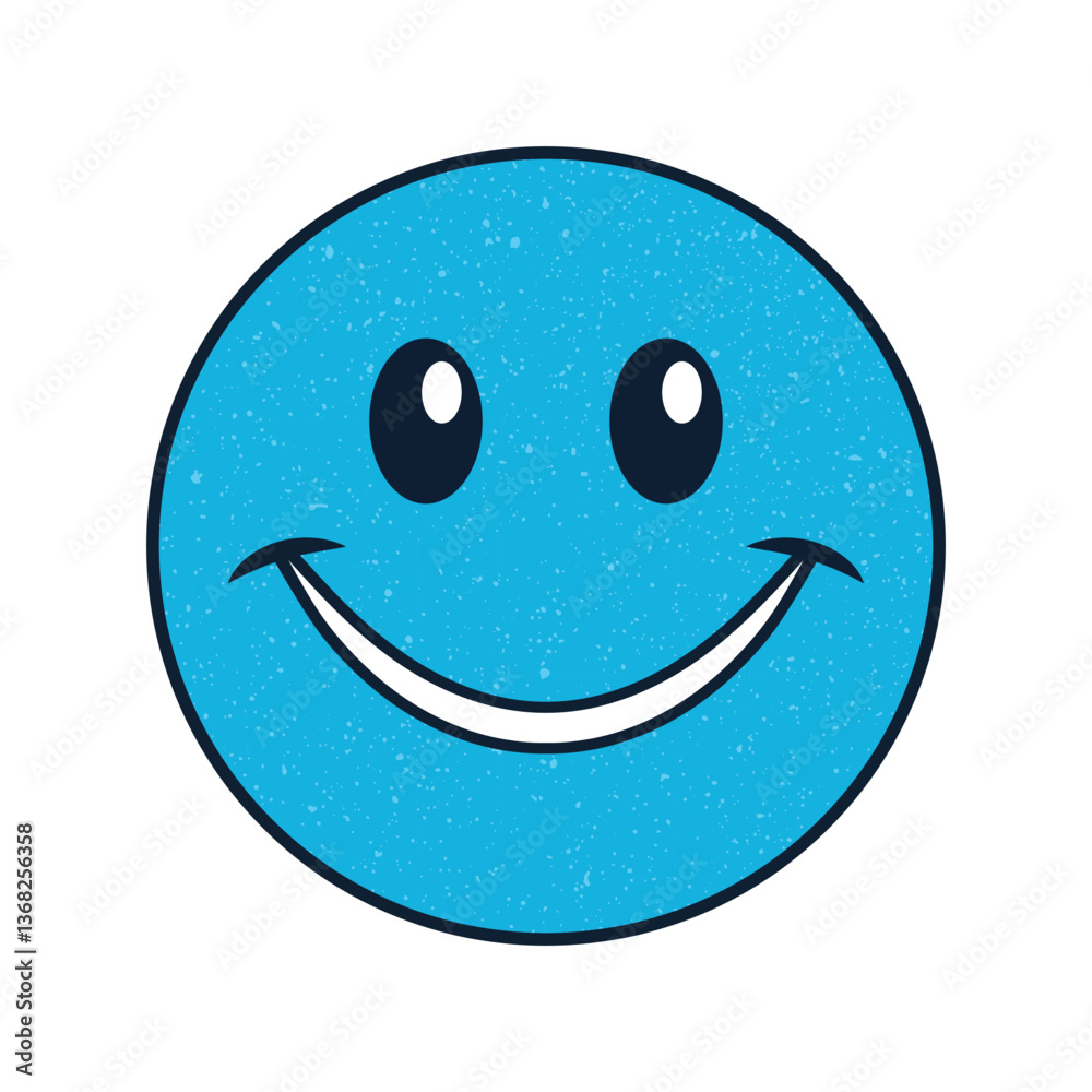 Fototapeta premium Classic Smiley Face Minimalist Cartoon Design