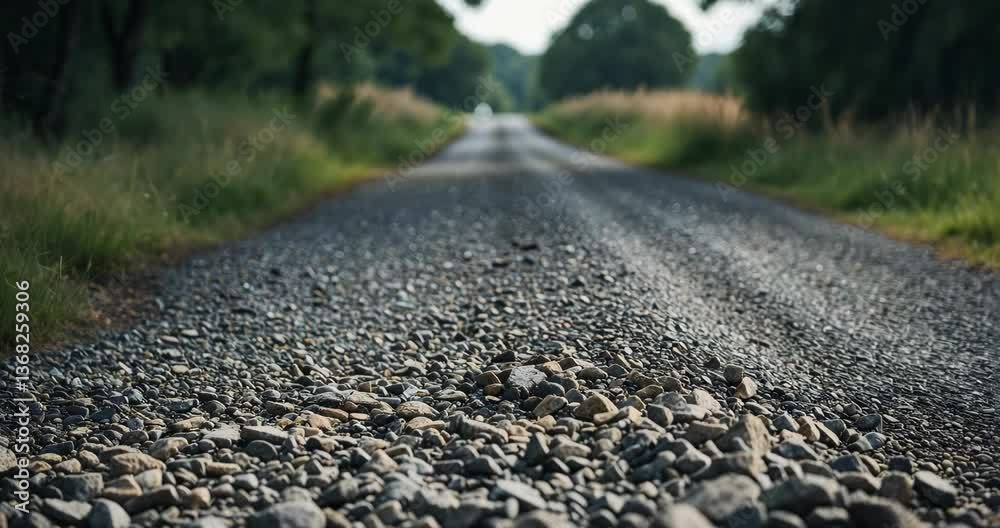 Gravel road in the country. Concept of an empty road. Gravel road in the country. Concept of an empty road.