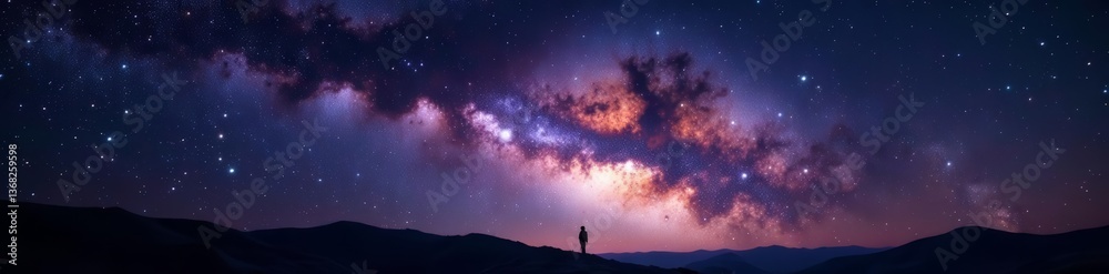 Fototapeta premium Majestic Andromeda galaxy standing out in a sea of twinkling stars, celestial, space exploration