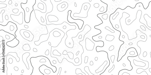 White wave paper curved reliefs abstract background, Abstract topographic background, Topography map background. Vector design.