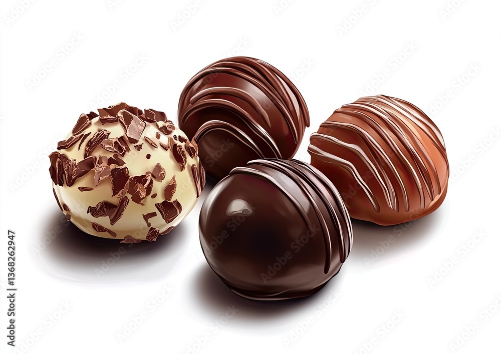 Fototapeta premium Exquisite, decadent, assorted chocolates