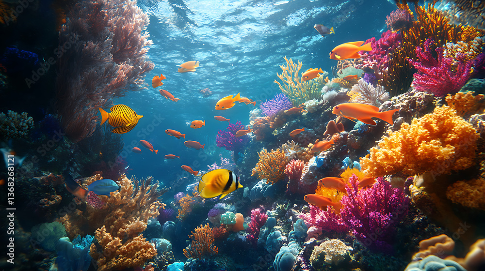 Naklejka premium Tropical Reef Ecosystem