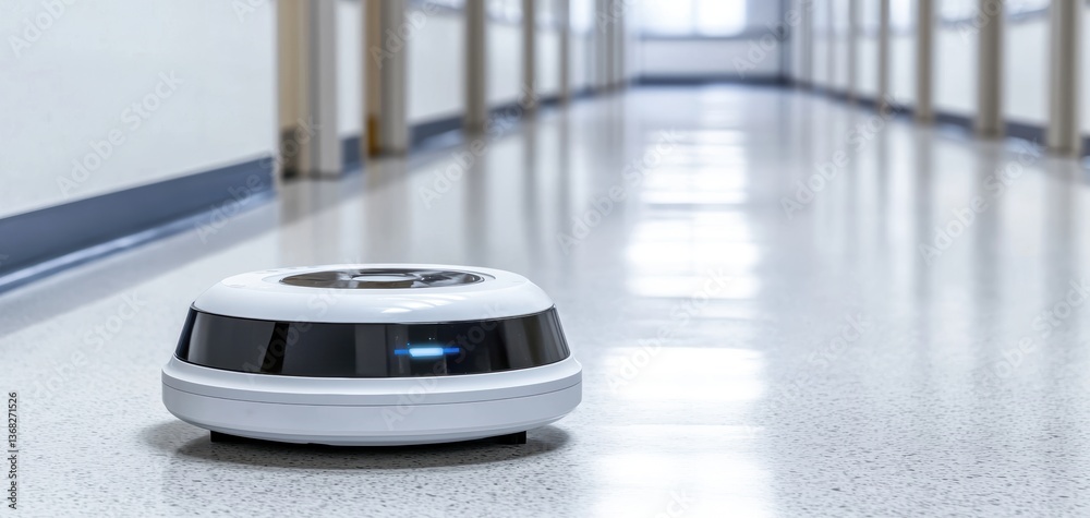 Autonomous mobile robot delivering medications from hospital pharmacy to inpatient wards, avoiding obstacles using AI navigation