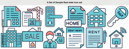 Real Estate Icon Set Vector - Property & Home Graphics