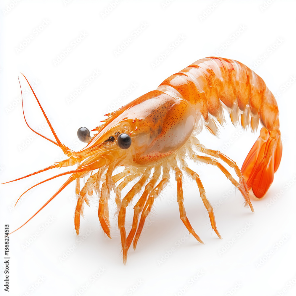 custom made wallpaper toronto digitalElegant flying shrimp suspended in midair showcasing vibrant colors