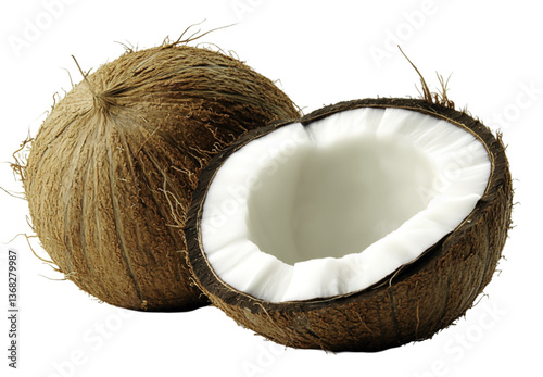 Green coconuts.Whole coconut with shell, Cocos nucifera.coconat juice splash.fresh green coconat