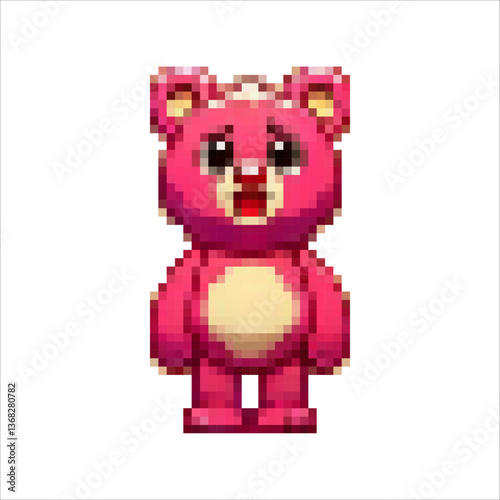Pixel bears. Clubfooted and slow animals. Forest dwellers and honey lovers