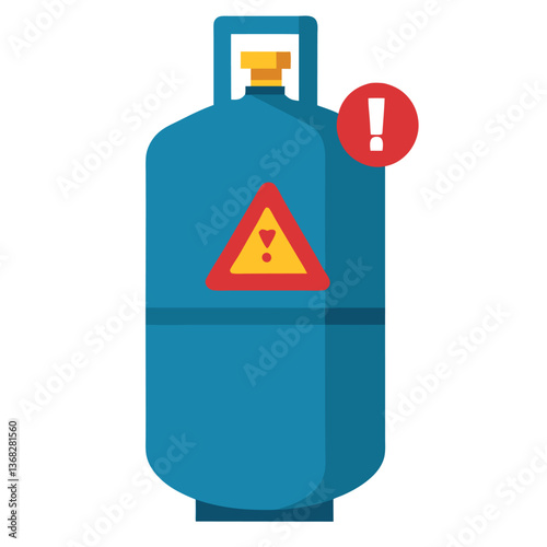 Leaking gas cylinder icon a propane gas cylinder. 