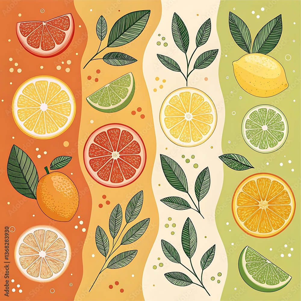citrus seamless pattern citrus seamless pattern