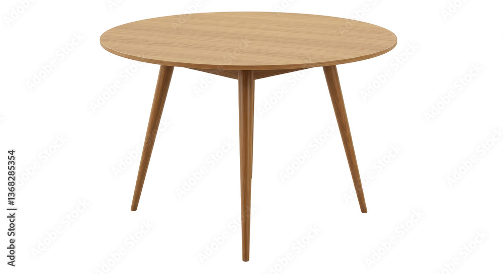 Isolated Wooden Round Table Isolated Wooden Round Table