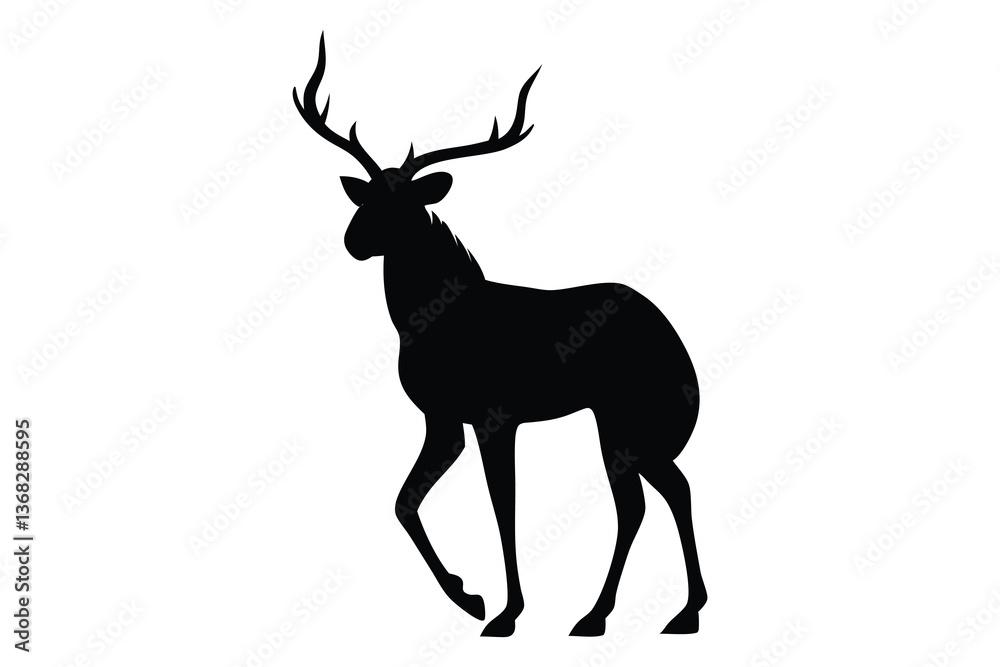 Obraz premium deer silhouette vector